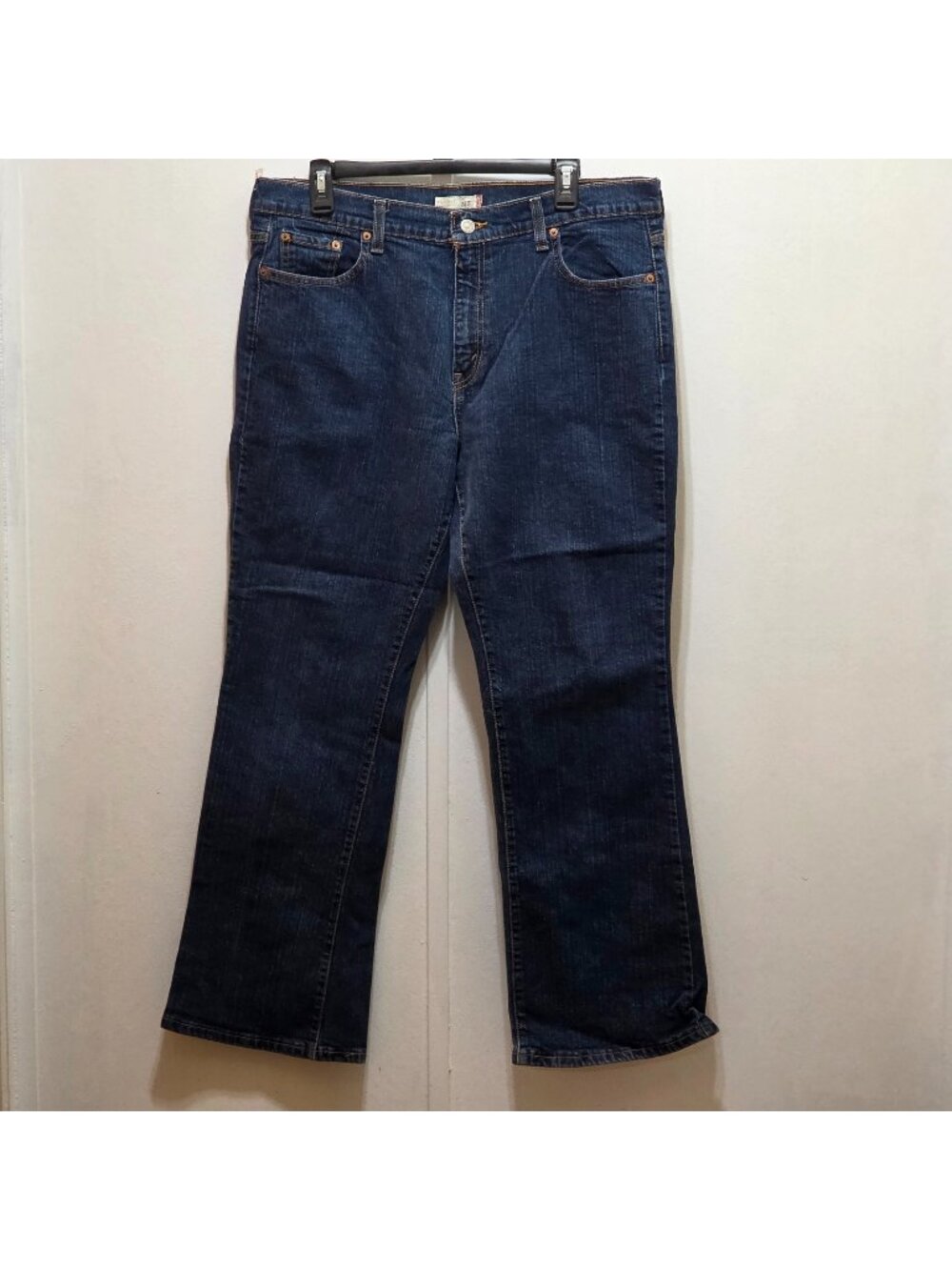 Levi's 515 Denim Blue Jeans Boot Cut Dark Wash 5‎ Pocket Womens Size 16 S